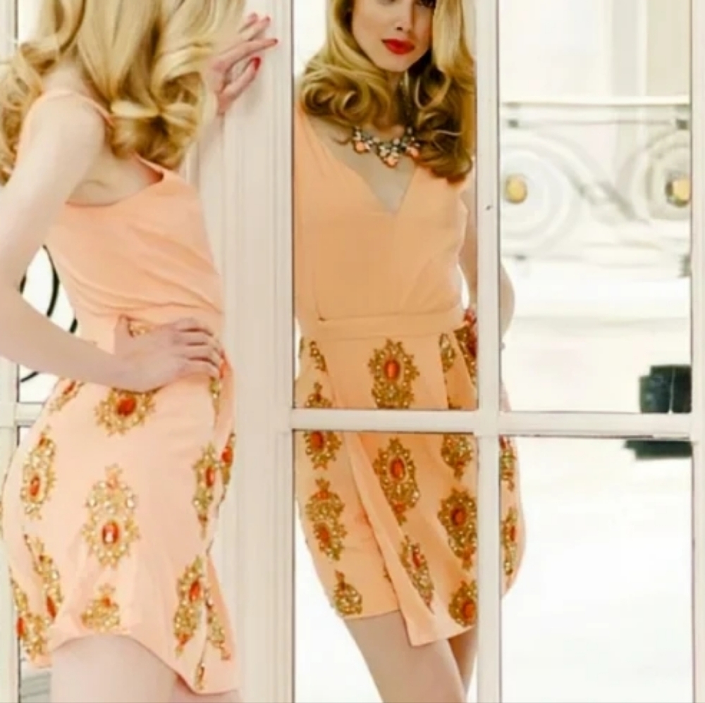 Virgos Lounge, Pebbles Playsuit color Peach